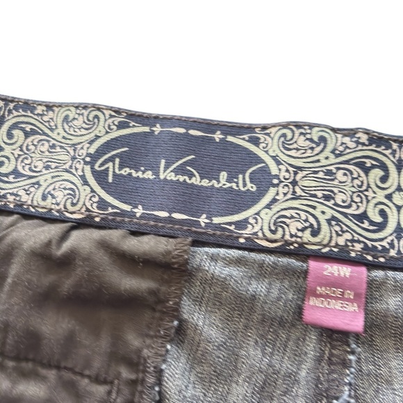 Gloria Vanderbilt Shorts Womens Plus Size 24W Stretch Denim Jean Chino Style - Picture 8 of 16